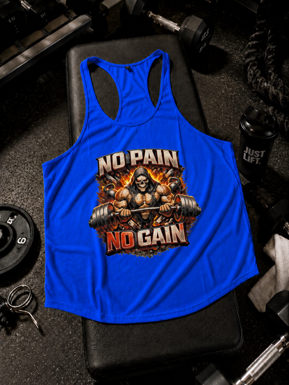 Dio Braccio™ No Pain No Gain Premium Gym Stringer | Performance Fitness Tank