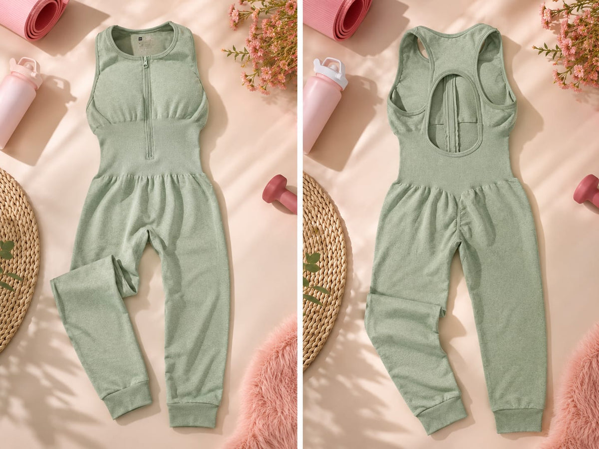 SculptFit Seamless Zip Jumpsuit